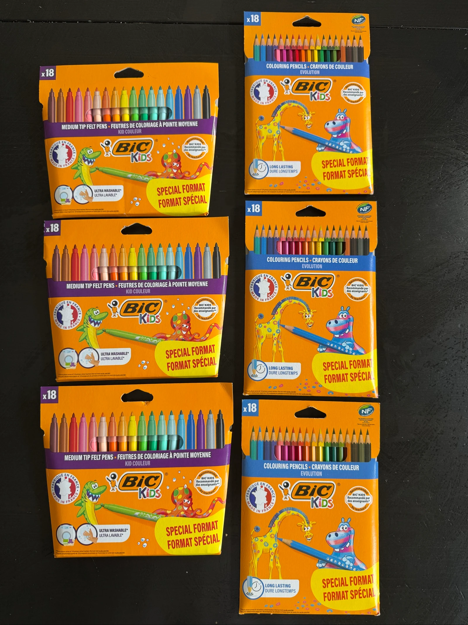 Lot fournitures scolaires bic